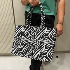 Zebra Print Tote Bag