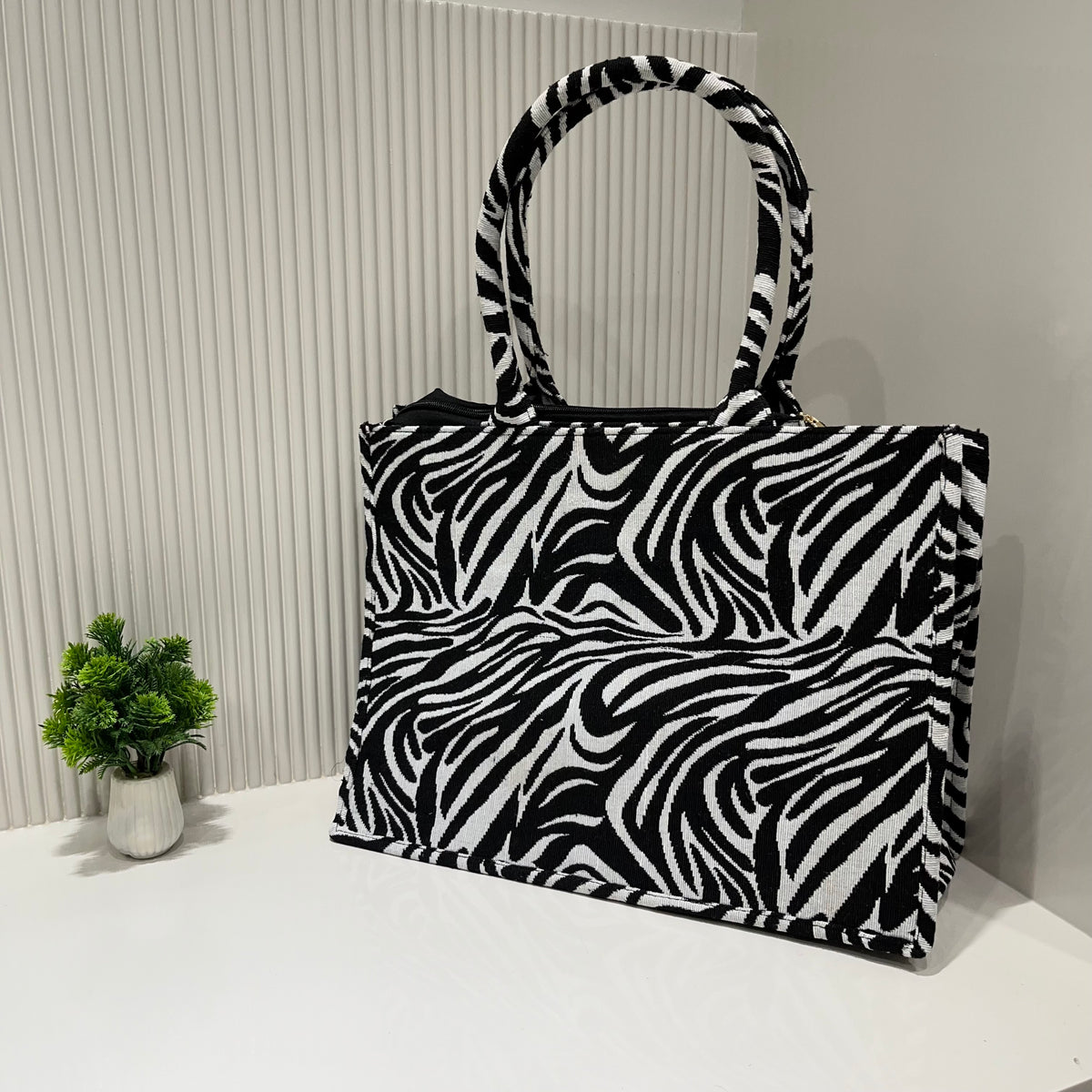 Zebra Print Tote Bag