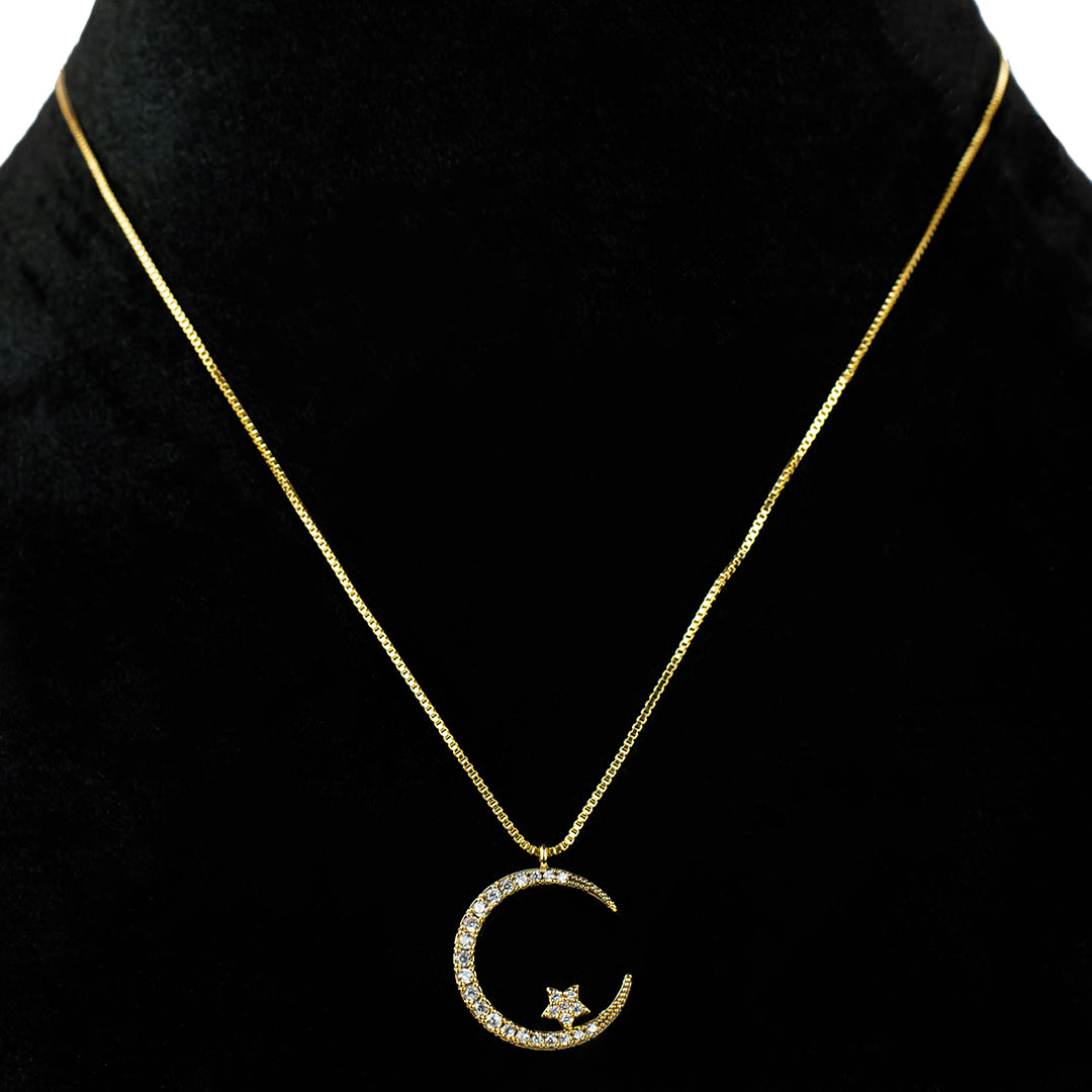 LAFERAH MOONSTAR PENDANT CHAIN