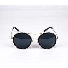 LAFERAH DARK BLUE ROUND SUNGLASSES