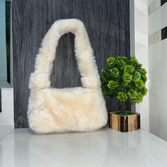 FAUX-FUR SHOULDER BAG