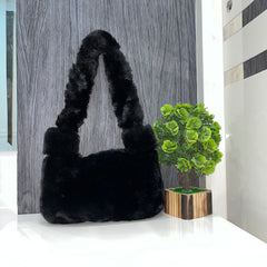 FAUX-FUR SHOULDER BAG